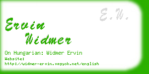 ervin widmer business card